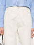 high-waisted straight-leg jeans